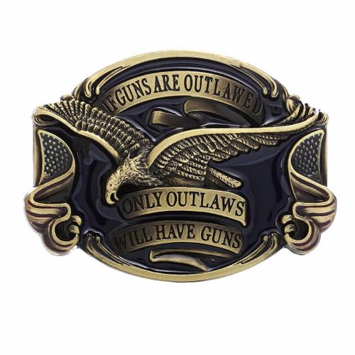 Boucle De Ceinture Vintage Aigle En Relief-Outlaws-Guns-Biker-Motard-Rock-Rétro