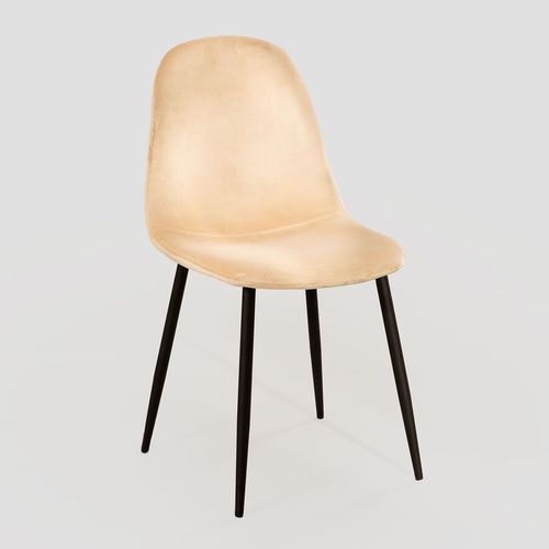 Chaise De Salle À Manger En Velours Glamm Noir