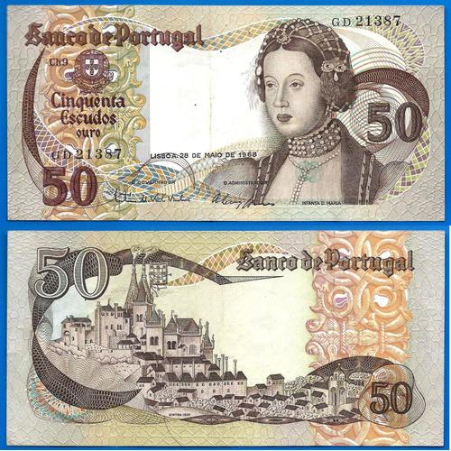 Portugal 50 Escudos 1968 Infanta D. Maria Billet Europe Escudo Sintra