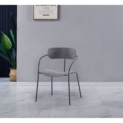 Alexia, Chaise Design Gris Foncé X2
