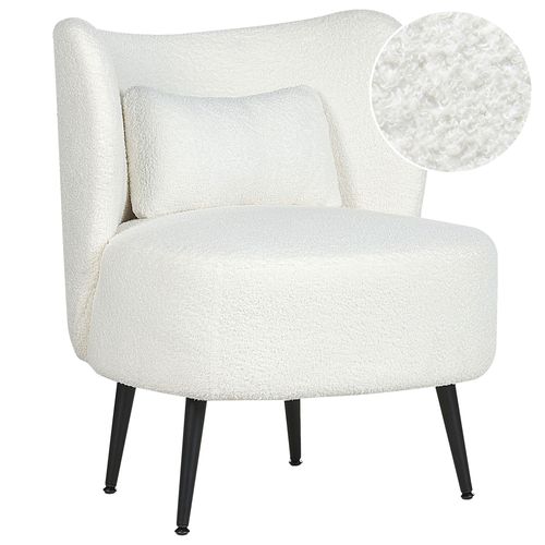 Bouclé Fauteuil Crème Otsby