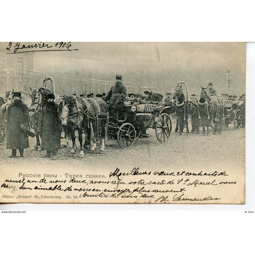 Cpa Russie. Types Russes. Editeur St Petersbourg 1906 Timbres Russes