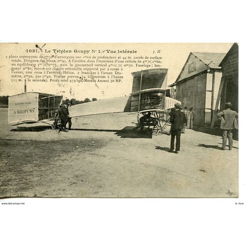 Cpa Aviation Aeroplane. Le Triplan Goupy N°1 Vue Integrale 1909