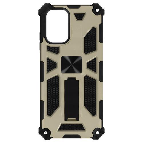 Coque Xiaomi Redmi Note 10 Et Note 10s Bumper Béquille Support Magnétique Or