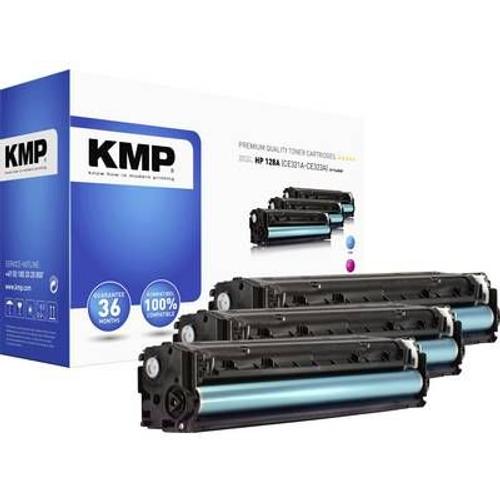 KMP Pack de toners remplace HP 128A, CE321A, CE322A, CE323A compatible c