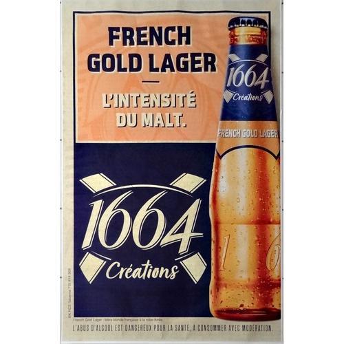 Affiche Publicitaire Bière 1664 Roulée - French Gold Lager - 120x175 Cm