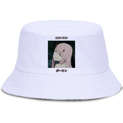 Chapeau seau en coton imprimé Zero Two 
