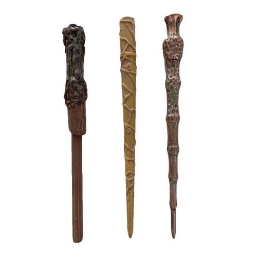 Set De 3 Stylos Baguettes Magiques Harry Potter Deluxe