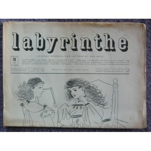 Labyrinthe. Journal Mensuel Des Lettres Et Des Arts