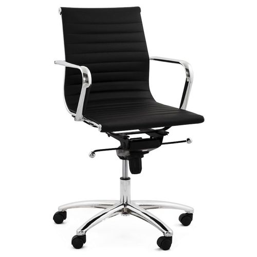 Fauteuil De Bureau Design 'mega' En Matière Synthétique Noire
