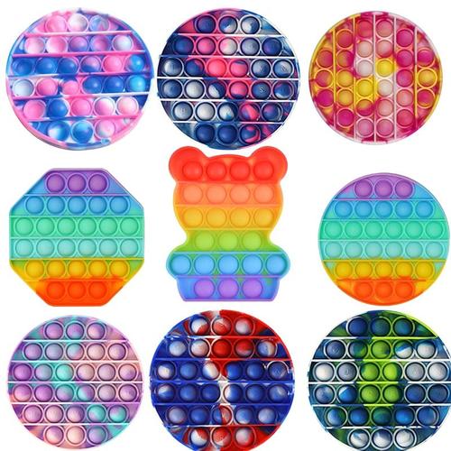 1, 2 ou 3 jouets anti-stress Fidget Pop effet teinture par nœuds