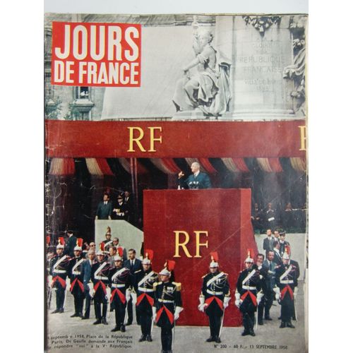 Jours De France N°200 Du 13 Septembre 1958
