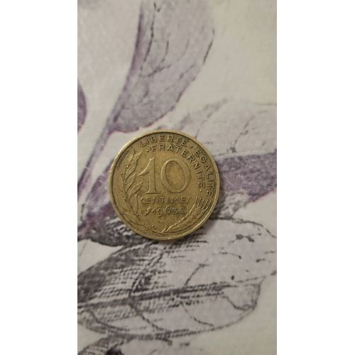 10 Centimes Francs République Français 1963