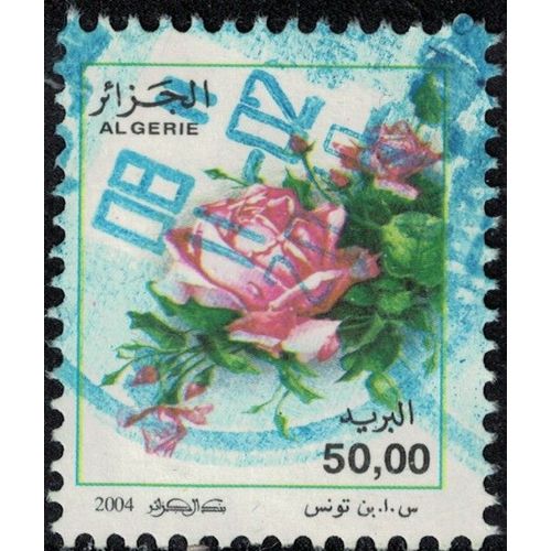 Algérie 2004 Oblitéré Used Fleurs Roses Série Courante Rosa Odorata 50 Dinars Su