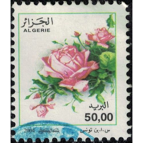 Algérie 2004 Oblitéré Used Fleurs Roses Série Courante Rosa Odorata 50 Dinars Su