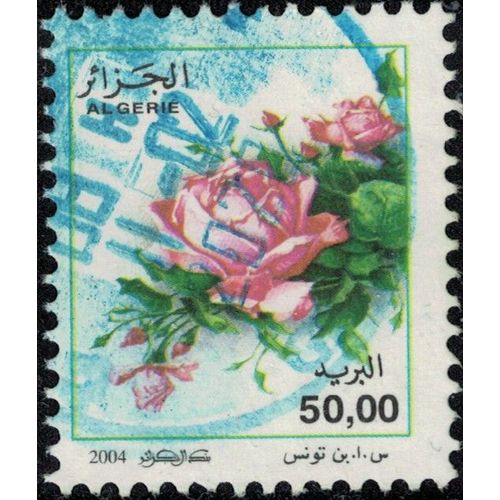 Algérie 2004 Oblitéré Used Fleurs Roses Série Courante Rosa Odorata 50 Dinars Su