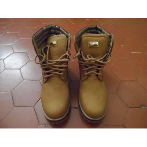 Chaussures Montantes Suédine Miel - 39