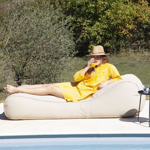 Pouf Bain De Soleil Extérieur Sun Lounger - Sable