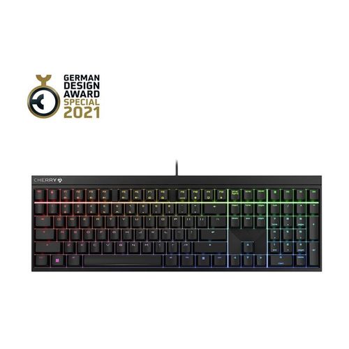 CHERRY MX 2.0S - Clavier - backlit - USB - QWERTY - Europe - commutateur : CHERRY MX Blue - noir
