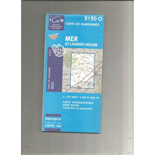 Carte De Randonnée 2120 O Mer St-Laurent-Nouan