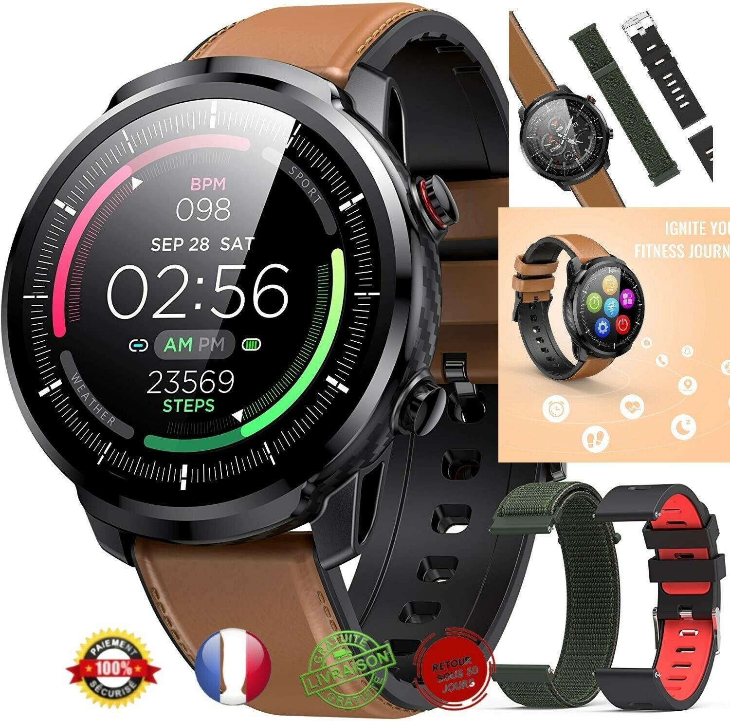 Montre Connectée Homme Smartwatch Sport Etanche IP68 Bracelet