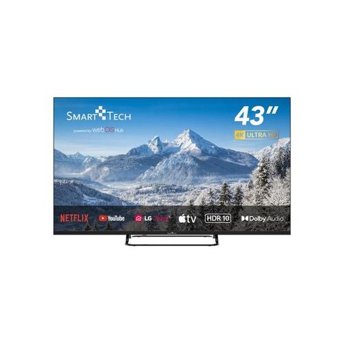 Smart Tech 43UW02V - 43" - TV LED 4K UHD 139 cm Smart TV Web OS Molotov, Netflix, Prime Video, Canal+, Disney+... - 3xHDMI - 2xUSB - MEMC- DOLBY Audio