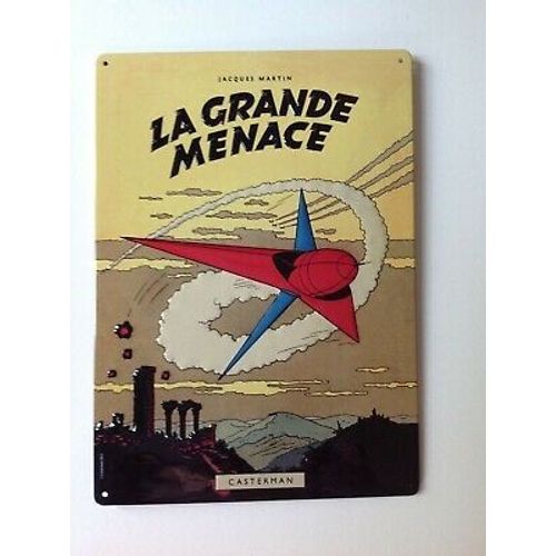 Plaque Emaillee La Grande Menace Lefranc