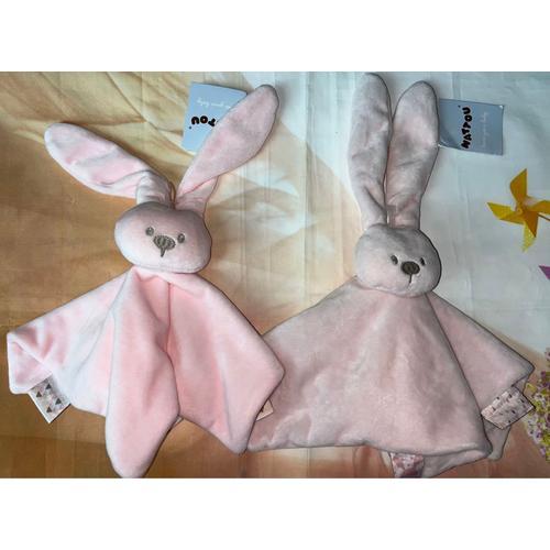 Doudou Lapin Rose Lapin Nattou Lot De Deux Doudous Lapins Roses Lapidou Jouets Peluches Bébé 