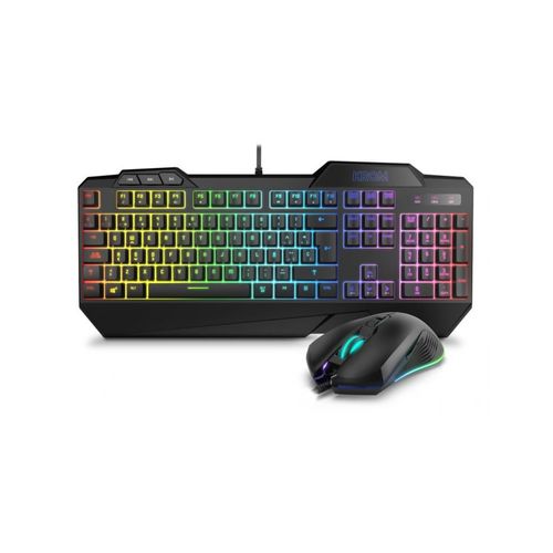 KROM Krusher - Ensemble clavier et souris - backlit - USB - QWERTY