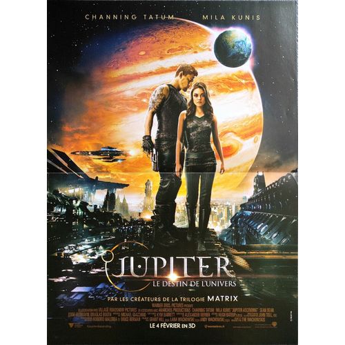 Jupiter, Le Destin De L'univers - Affiche Originale De Cinéma - Format 40x60 Cm - Un Film De Andy Et Lan Wachowski Avec Mila Kunis, Channing Tatum, Sean Bean, Douglas Booth - Année 2014