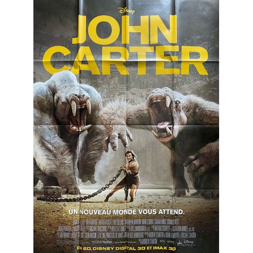John Carter / Walt Disney - Affiche Originale De Cinéma - Format 120x160 Cm - Un Fim De Andrew Stanton Avec Willen Defoe, Lynn Collins, Taylor Kitsch - Année 2012