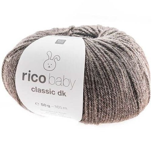 Fil Layette À Tricoter Rico Baby Classic Dk - Créez Des Tenues Douces Et Confortables Pour Bébé - Rico Design 65 Marron