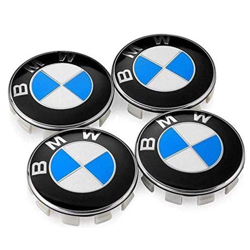 4pcs Logo Bmw 68mm Centre De Roue Cache Moyeu Jante Emblème Bleu Blancjantes Insigne