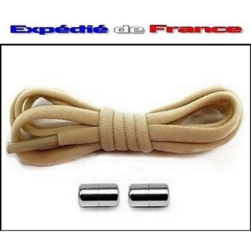Fini Le Laçage, Plus De Noeud À Faire: Lacets Élastiques Permanents Beige Pour Tout Type De Chaussures Basket Sneakers Tennis Ville Skate Shoes Mocassin Derby Etc