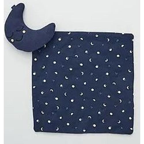 Doudou Lune Bleu Marine Kiabi Mouchoir Peluche Naissance Bebe Planete Lunes Etoiles