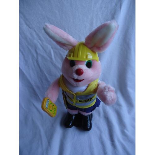 Lapin Electrician En Peluche Interactif Grand Vintage 40 Cm Duracell