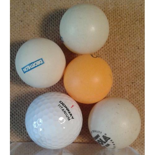 4 Balles De Ping Pong Ping-Pong Tennis De Table 1 Balle De Golf Donnay Titanium