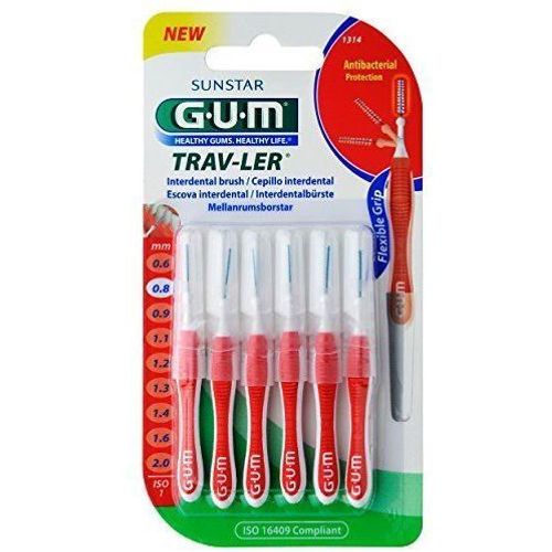 Sunstar Gum Brosse Interdentaire Trav-Ler Iso1 1314 0,8mm 6 Unités 