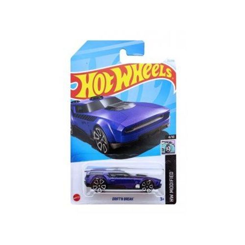 Vehicule Hot Wheels Drift'n Break 1:64, Metal - Pour Circuit, Piste, Tapis, Jeu - Petite Voiture Enfant - Set Jouet Miniature + Carte
