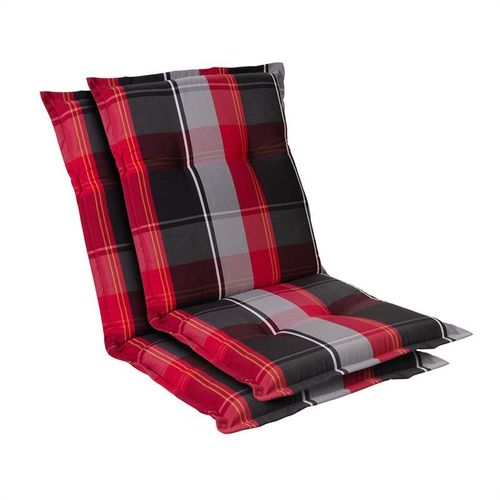 Coussin - Blumfeldt Prato - Polyester - 50x100x8cm - Lot De 2 - Rouge/Noir