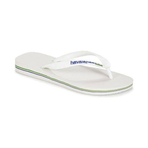 Tong Havaianas H Brazil Logo Pour Homme Blanc