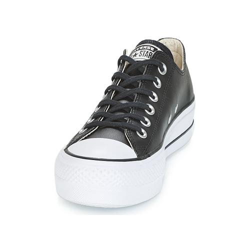 Converse basse noir cuir hotsell