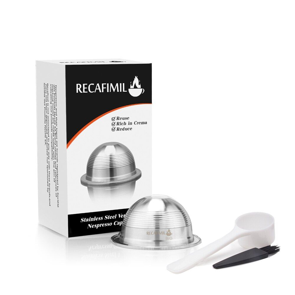 Capsules rutilisables et rechargeables, en acier inoxydable...