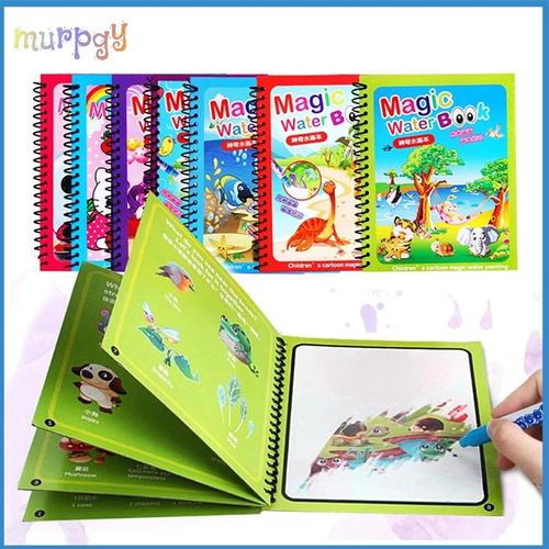 K 1pièce Livre À L'magique Eau Dessin Montessori, Coloriage Livres Doodle Dessins Animés Stylo À Peinture Planche Dessin