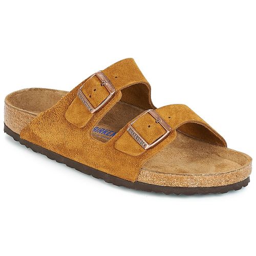 Sandales Birkenstock Arizona Cuir Suede Soft Footbed M Bk1009526 Marron