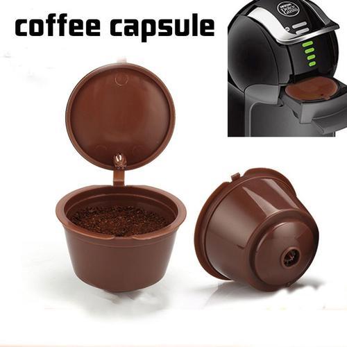 Capsules de café rechargeables de Nespresso, 1/2/3 pièces, dosettes de  dolce gusto, réutilisables, filtrantes, machine Couleur chocolat 2PC