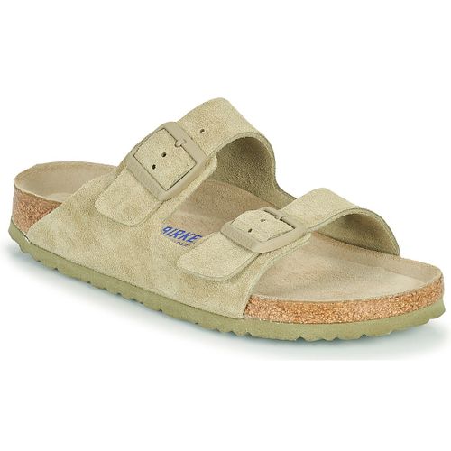 Mules Birkenstock Arizona Cuir Suede Soft Footbed W Vert