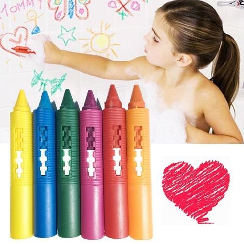 5pcs De crayons de couleur salle de bain pour bébé 1/2/5 pièces, délavée  couleur, Graffiti stylosanthes pour Enfants créatif