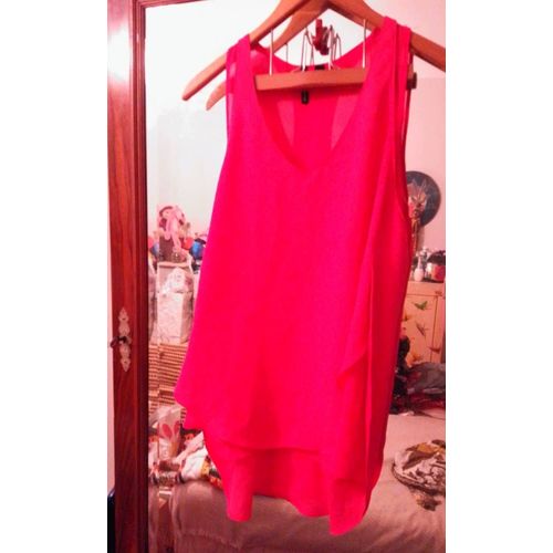 Débardeur Doublé Rose 38 M Mango.
