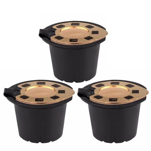 Taille 3pcs avec boîte Capsules rechargeables de Nespresso pour machine à café, 3 pièces, panier de recharge réutilisable